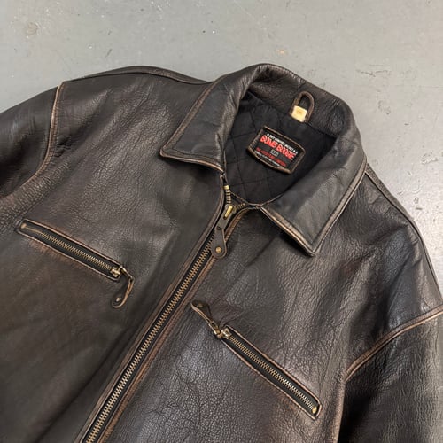 Image of 1990s Bomb Boogie leather flight jacket, size XL