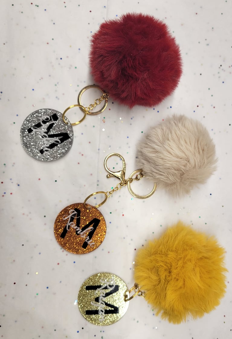 Pom Pom Keychains