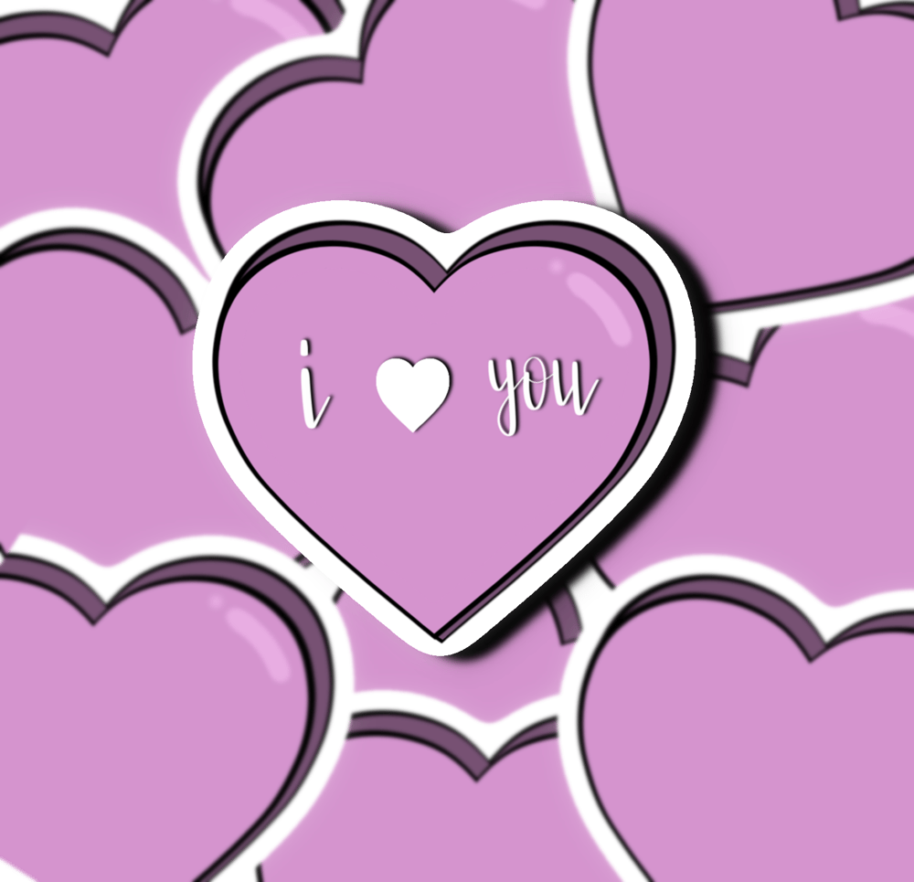 Image of Conversation Heart Sticker (add comment to customize!)