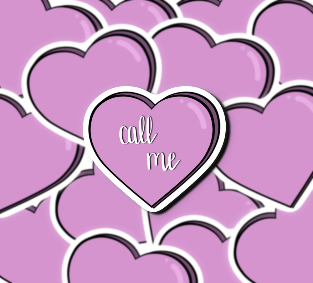Image of Conversation Heart Sticker (add comment to customize!)