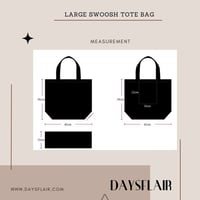 Image 3 of A lot Bigger swoosh Back Tote Bag
