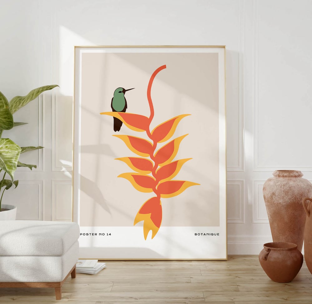 Tropical Art Print Poster No 15 - Hummingbird Colibri