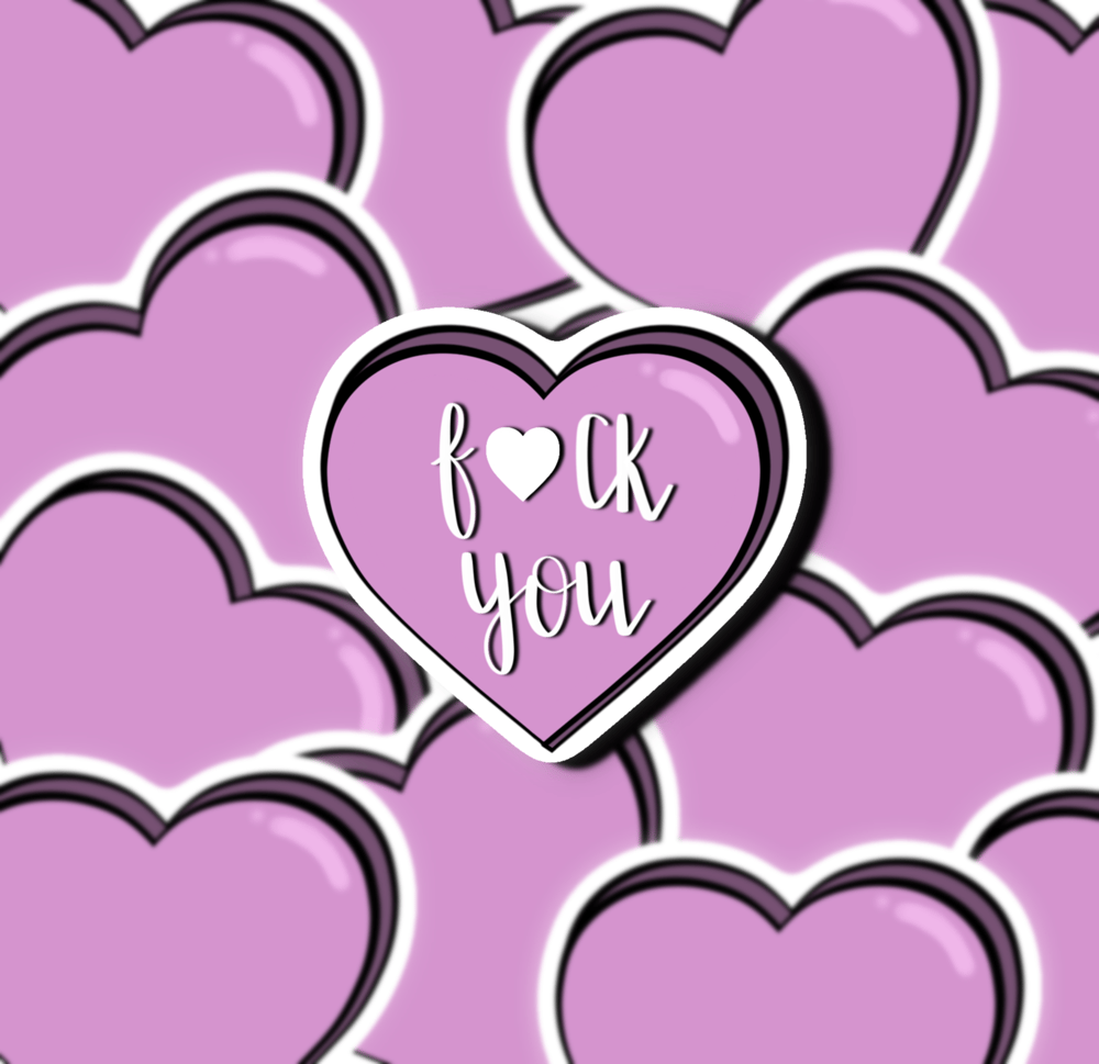 Image of Conversation Heart Sticker (add comment to customize!)