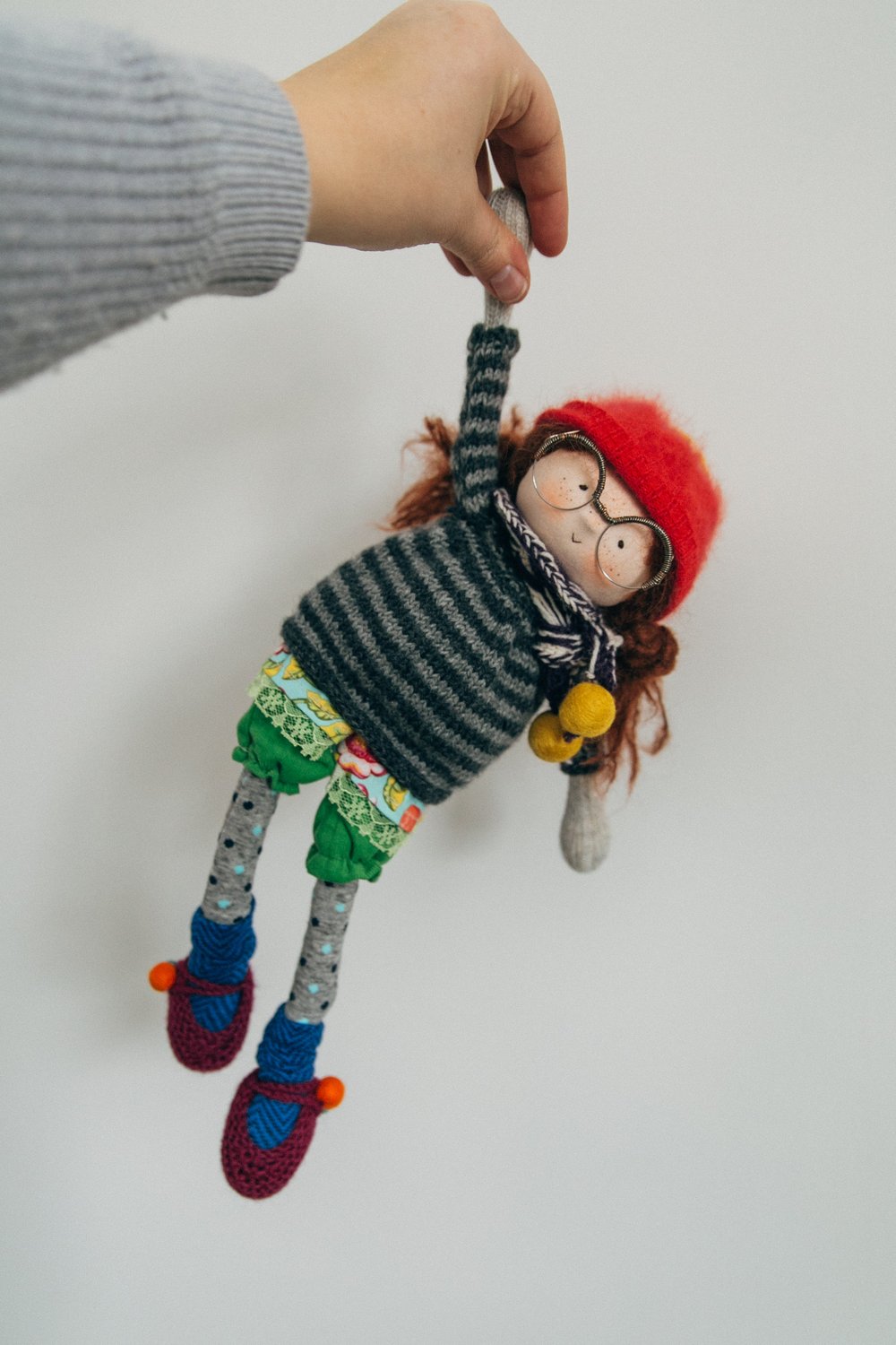 Image of Stella - Waldorf inspired wool sock doll with removable clothes
