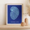 Wildlife Art Print Poster No 02 - Ocean Life Ornament