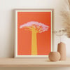 Wildlife Art Print Poster No 09 - Baobab Tree