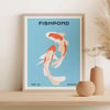 Wildlife Art Print No 12 - Fishpond of Japanese Koi Carps