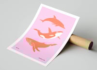 Image 3 of Wildlife Art Print Poster No 13 - Whales