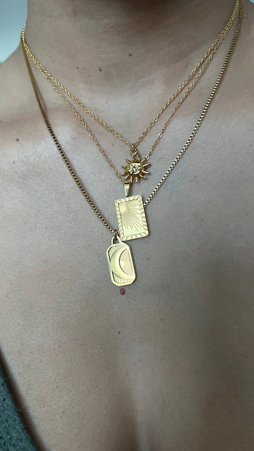 Image of RISE AND SHINE • Moon & Sun Necklace Set