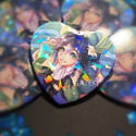 Genshin Holographic Heart Buttons