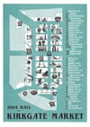 Kirkgate Market Map A3 Risograph Poster