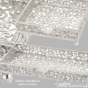 Image of  Bliss Sprig Sparkle Organizing Trays