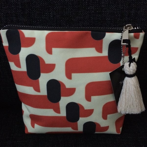 Image of Cosmetic, Storage bag in Orla Kiely print design with tassel.