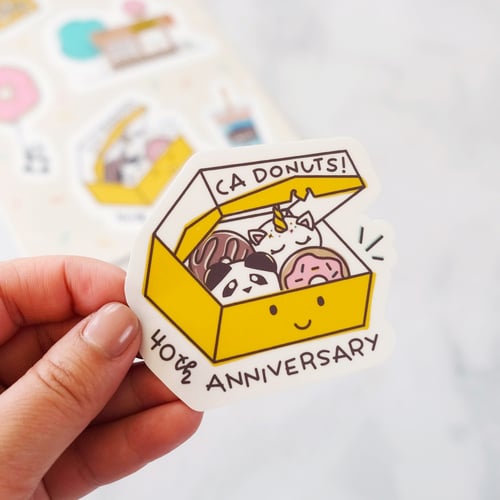 Image of CA Donuts 40th Anniversary Sticker Sheet
