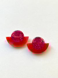 Image 1 of Audrey Stud Orange & Pink