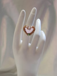 Image 3 of Gold Deco Rings with Pearls and Gems