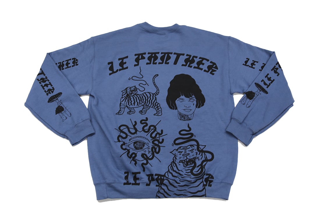 Image of New Limited Edition All Over Printed Sweatshirt (SIZE MEDIUM) Indigo Blue