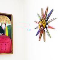 Image 3 of SkateBurst Skateboard Clock- 12" (305mm) Dia. Wall Clock by Deckstool. 