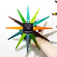 Image 4 of SkateBurst Skateboard Clock- 12" (305mm) Dia. Wall Clock by Deckstool. 