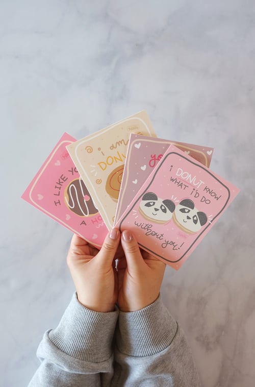 Image of Cookies & Cream Donut Valentine's Day Card