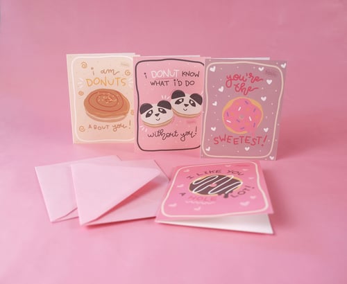 Image of Pink Sprinkles Donut Valentine's Day Card