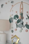 Mobile feuillage menthe rose bois