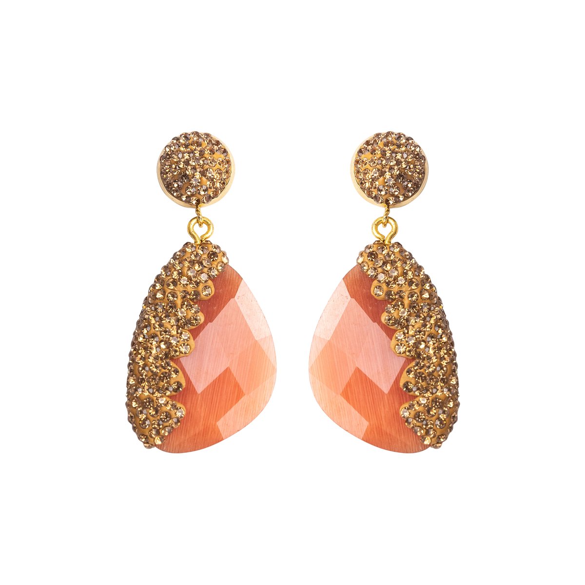 Mary Earrings - Coral