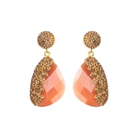 Image 1 of Mary Earrings - Coral