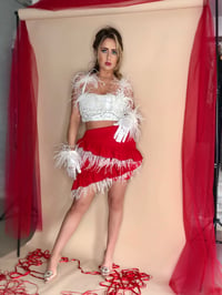 Image 1 of Valentines Feather Co-Ord Set 50% OFF LAST IN STOCK