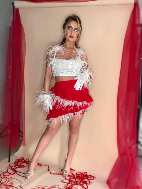Image of Valentines Feather Co-Ord Set