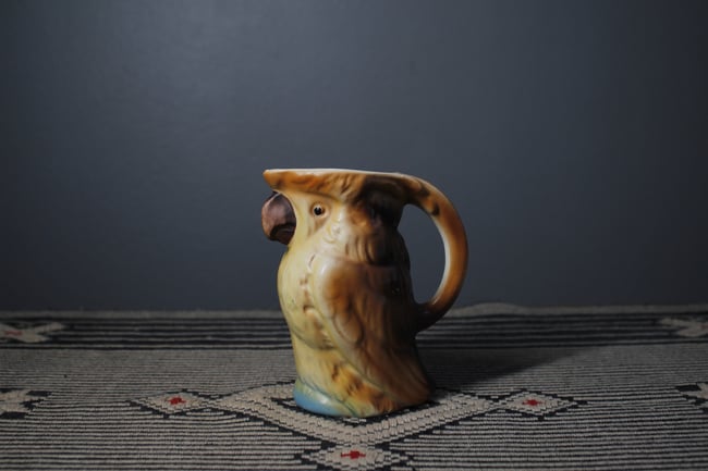 1930s Czech Parrot Pitcher