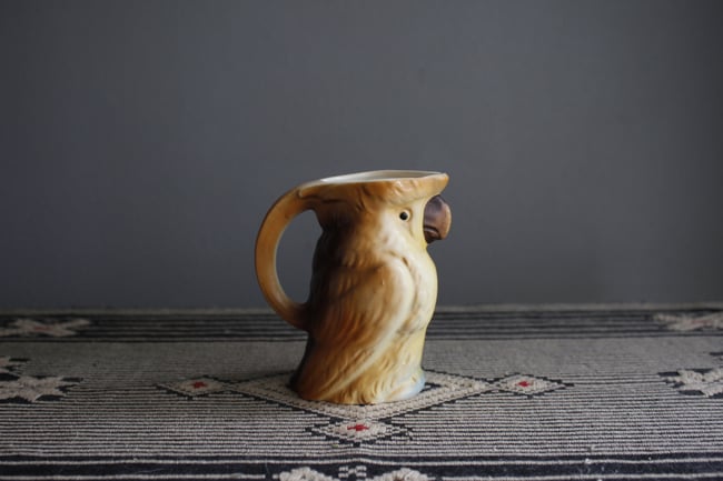 1930s Czech Parrot Pitcher