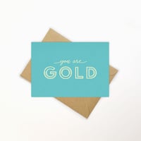 Image 2 of ‘You are Gold’ eco-friendly love card
