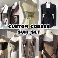 Image 1 of Custom Reworked Corset Suit Set *three weeks delivery*