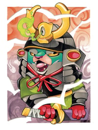 -PRINT- Samurai Cat 