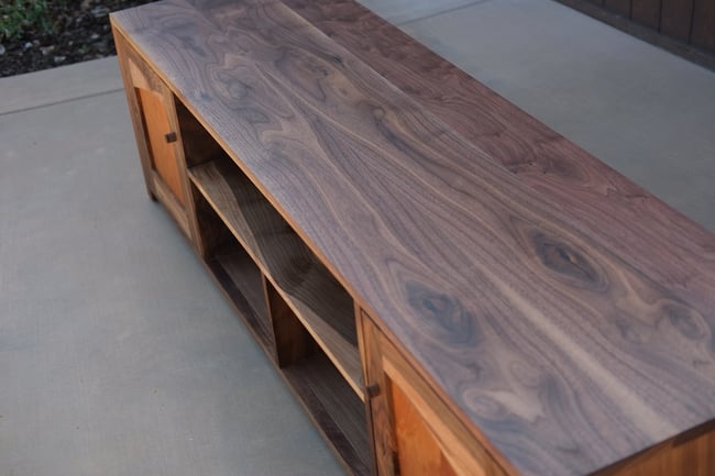 Custom Walnut Media Cabinet