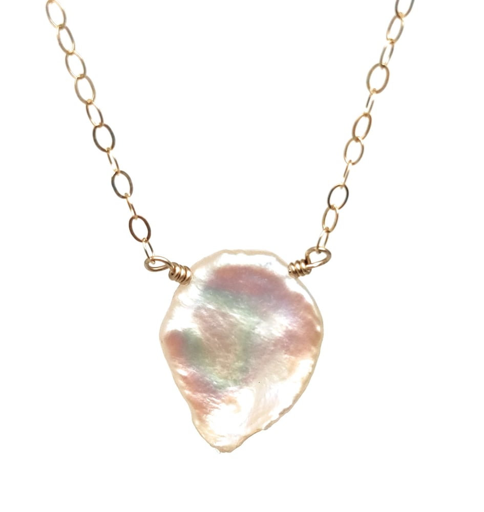 Image of Keshi Pearl Necklace Solitaire
