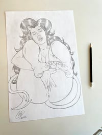 Image 1 of HAPPY DEVIL GIRL Original sketch