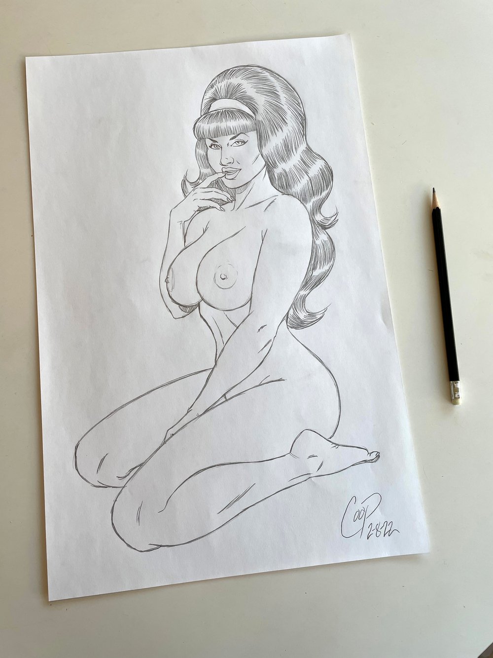 Image of RETRO PINUP Original sketch