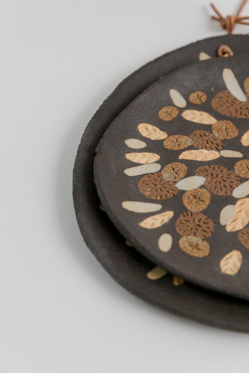 Image of Porcelain Inlay Hanging Platter - Autumn no. 1