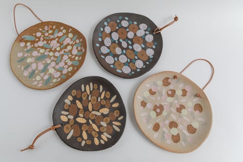 Image of Porcelain Inlay Hanging Platter - Autumn no. 1