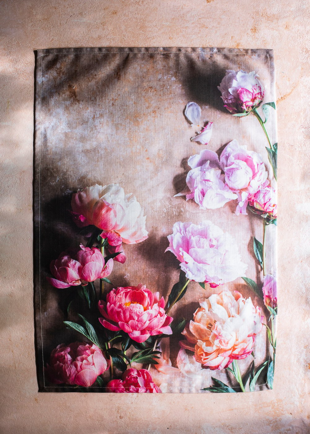 Image of Blushing Peony &mdash; Tea Towel