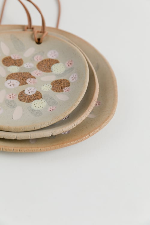 Image of Porcelain Inlay Hanging Platter - Spring No.2