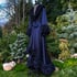 Midnight Blue Limited Edition Ruffled Dominique Vegan Dressing Gown Image 2