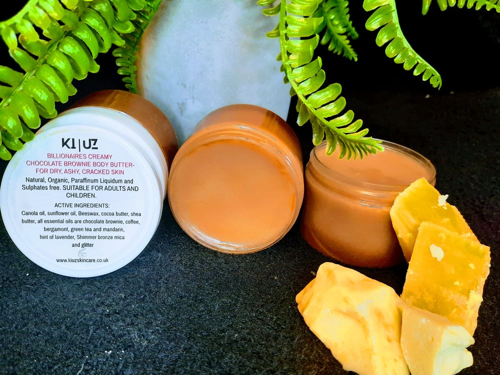Image of Billionaires creamy chocolate brownie body butter- for dry,  ashy cracked Skin 