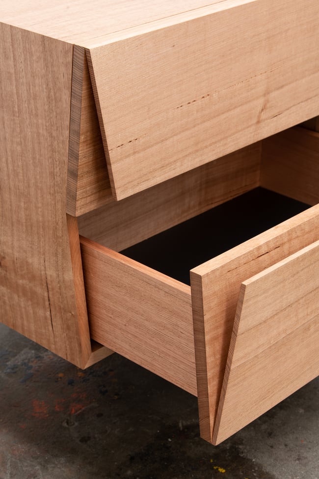 CLIPPED WING SIDEBOARD IN TASMANIAN OAK