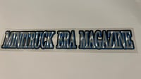 Image 1 of BLUE MINITRUCK ERA MAGAZINE 11 1/2''  DECAL 