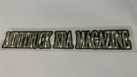 Image 1 of GOLD MINITRUCK ERA MAGAZINE 11 1/2" DECAL 