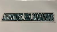 Image 1 of TURQUOIS MINITRUCK ERA MAGAZINE 11 1/2" DECAL 