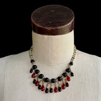 Image 1 of Christian Dior Glass Beaded & Rhinestone Bib Necklace